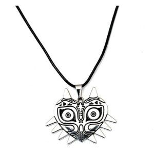 Majora’s Mask Zelda Silver Pendant Necklace Adjustable Cord